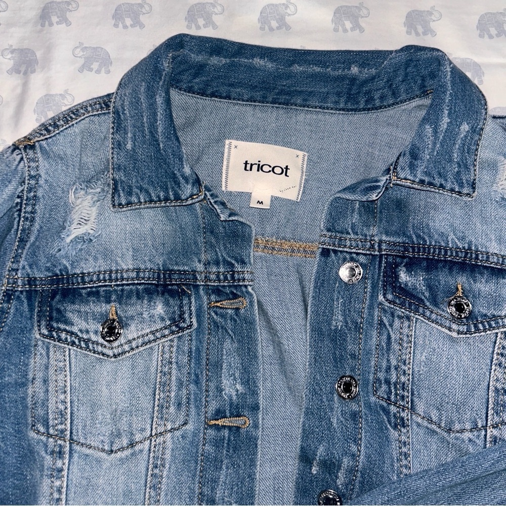 Denim Distressed Jacket - Picture 3 of 3
